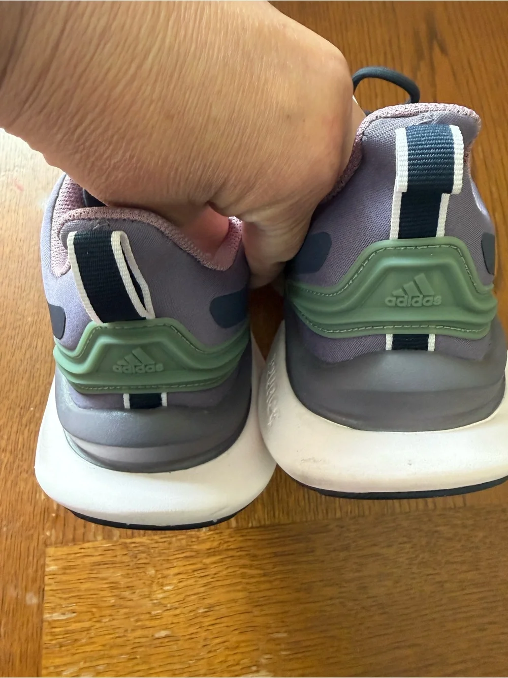 adidas Alphabounce+ Athletic Sneakers in Navy with Mauve and Mint Accents Sz 6.5